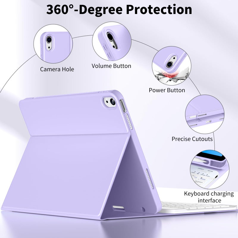 Tablet Case Bluetooth Keyboard Protective Case Magnetic Keyboard Protective Case For iPad10 Generation 10.9 inch 2020/ipad11(2025)A16 - Image 2