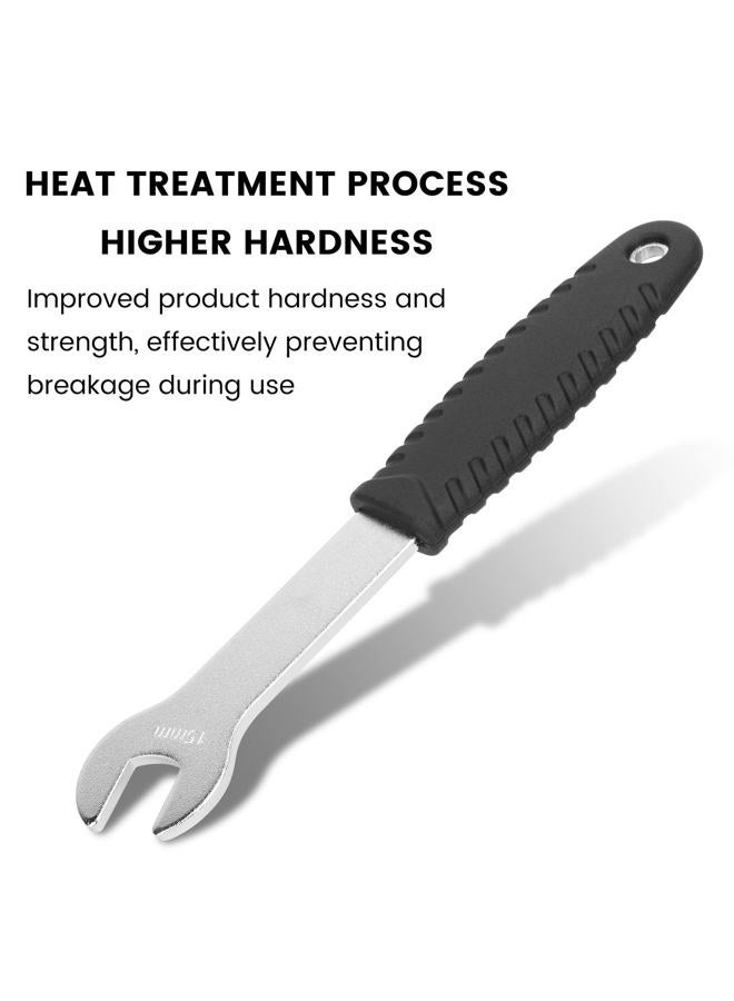 Oumers Bicycle Pedal Wrench, Long Handle Bike Pedal Spanner 15 mm Bike Pedal Remover Wrench Cycling Pedal Wrench for Mountain Bike MTB BMX Maintenance - Image 5