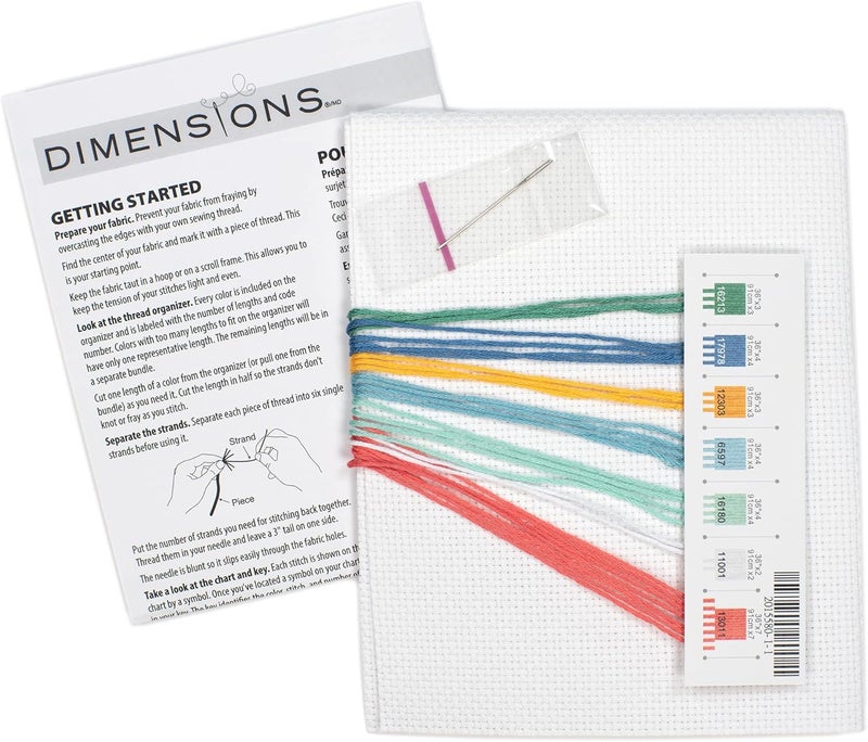Dimensions Kindness Matters Counted Cross Stitch Kit, 14 Ct. White Aida Cloth - Image 3