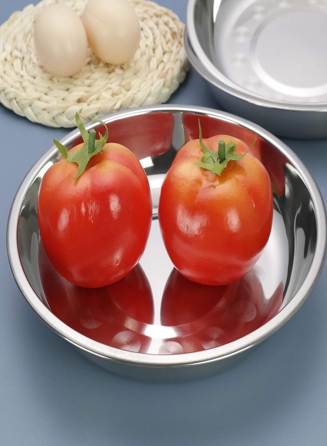 طقم أطباق عشاء صغيرة من الفولاذ المقاوم للصدأ من زيرداين، 4 قطع، أطباق مستديرة، 7.6 بوصة - Image 5