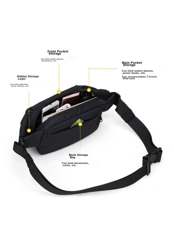 Slazenger Newly Upgraded Crossbody Bag, Shoulder Bag For Men And Women, Chest And Waist Pack, Sports Cycling Small Backpack, Casual Commuter Bag, Qixi Gift - Image 3