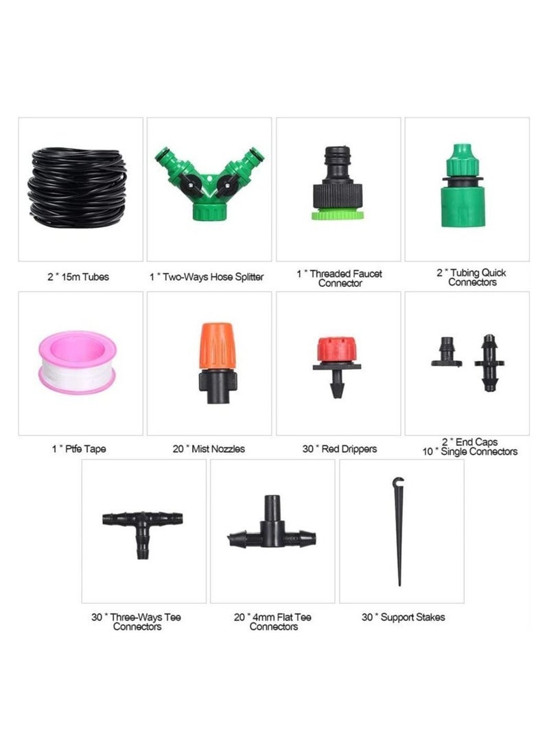 Y&D Automatic Micro Drip Irrigation Kit, 30M Adjustable Garden System, DIY Plant Watering Irrigation, 1/4" Blank Hose Dispenser Tube, For Greenhouse, Flower Bed, Patio, Lawn - Image 4