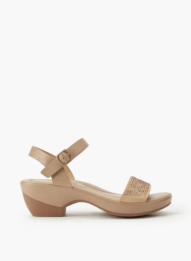 لو كونفورت صنادل نسائية بحزام الكاحل مزينة