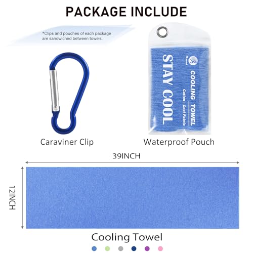 Pleneal Cooling Towels - 6 Pack Cooling Towel (40"x12"), Ice Gym Towels for Working Out, Microfiber Cooling Towels for Neck and Face, Yoga Towel for Home Gym, Workout & More Activities - Image 3