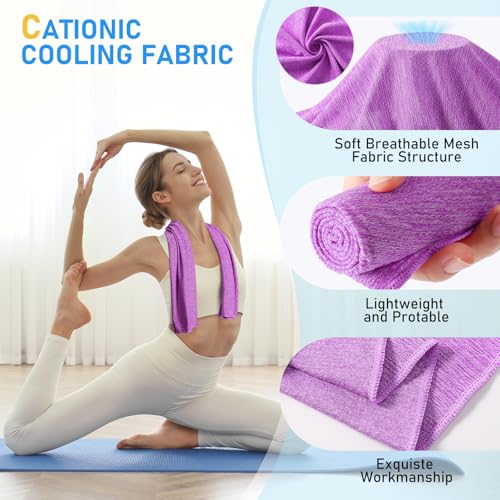 Pleneal Cooling Towels - 6 Pack Cooling Towel (40"x12"), Ice Gym Towels for Working Out, Microfiber Cooling Towels for Neck and Face, Yoga Towel for Home Gym, Workout & More Activities - Image 4