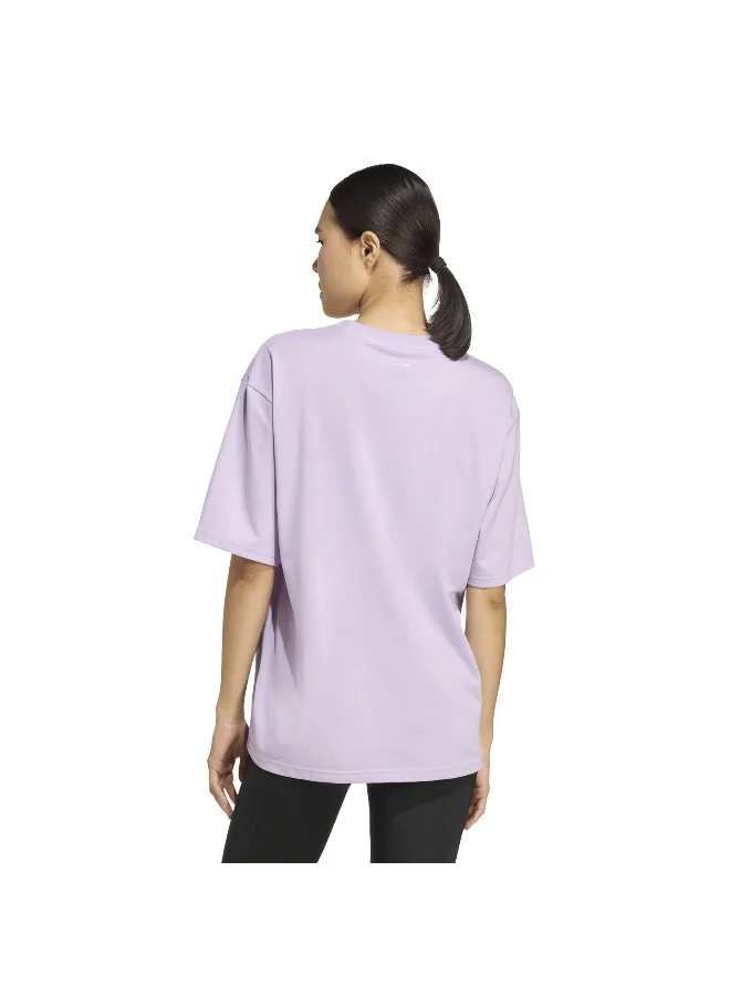 Adidas Adidas W Str G T Purple Graphic Tee (Short Sleeve) T-Shirts For Women