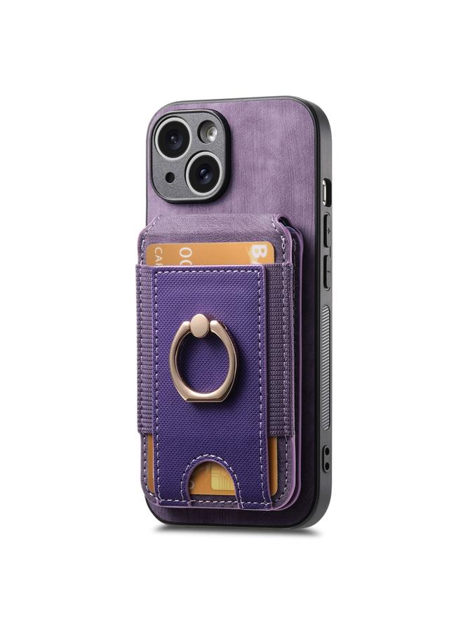 زبون جراب هاتف iPhone 11 بتصميم كلاسيكي مع حامل مغناطيسي قابل للفصل وحقيبة بطاقات من الجلد - Image 2