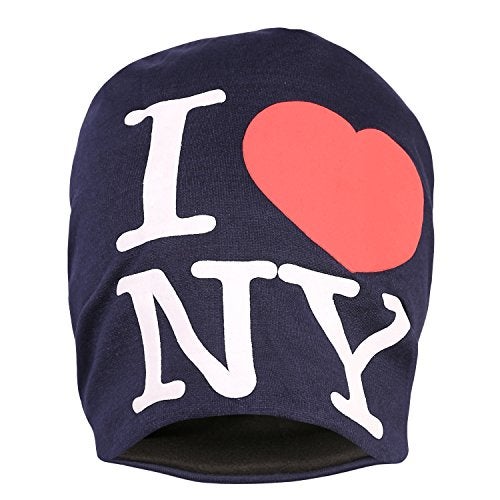 FabSeasons Solid Blue Cotton Slouchy Beanie Cap for All Seasons - Image 1