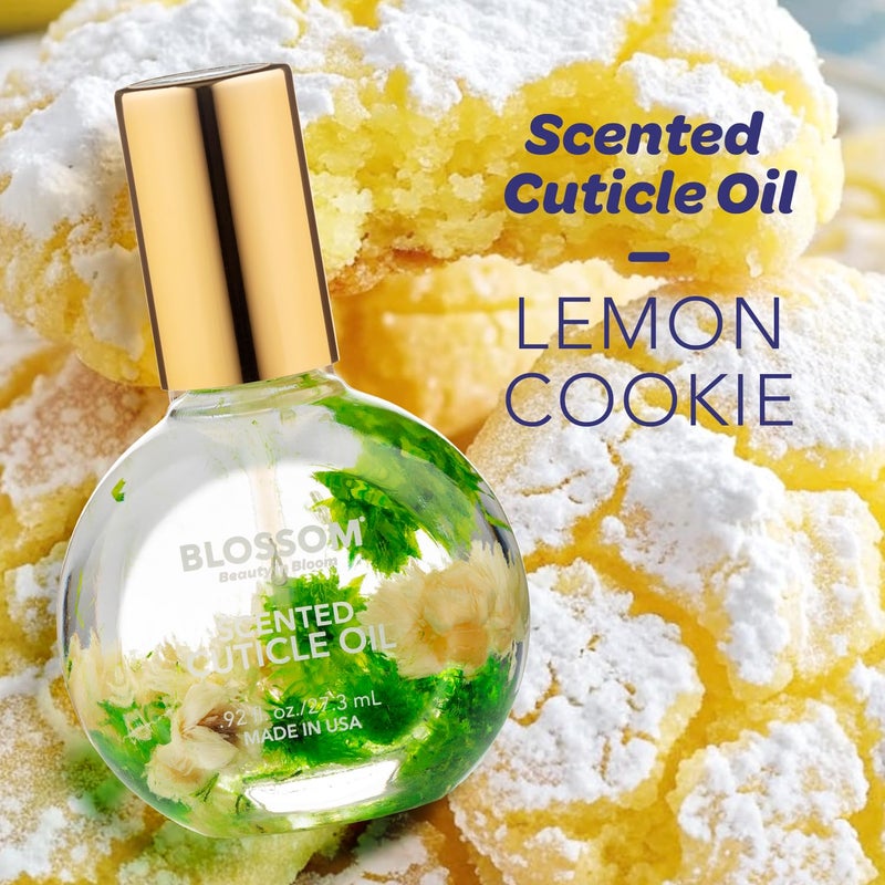 Blossom Cuticle Oil for Nails, Hydrating, Moisturizing, Scented Nail Oil Cuticle Care, Infused with Real Flowers, Made in USA, 0.5 fl. oz, Amazon Exclusive, Lemon Cookie - Image 2