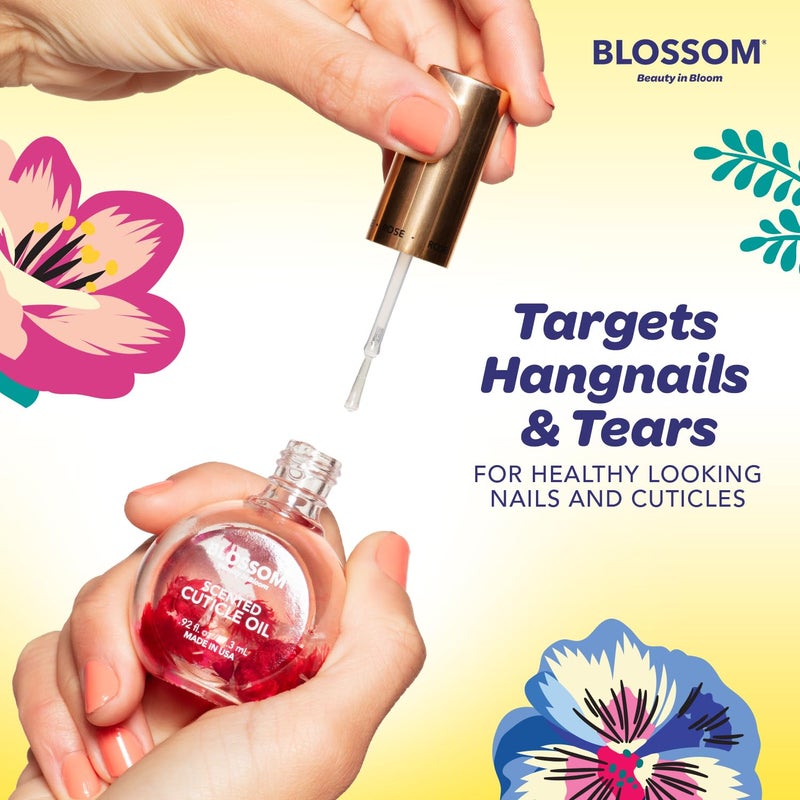 Blossom Cuticle Oil for Nails, Hydrating, Moisturizing, Scented Nail Oil Cuticle Care, Infused with Real Flowers, Made in USA, 0.5 fl. oz, Amazon Exclusive, Lemon Cookie - Image 4