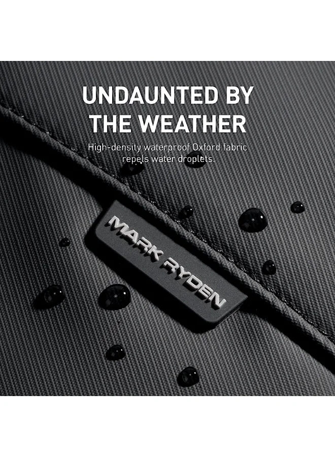 MARK RYDEN  Mark Ryden MR-208-D Laptop Bag 15.6 Inch, Waterproof Oxford Fabric, 360° Protective Foam Compartment, Anti-Collision Design, Multi-Pocket Organizer, Reinforced Leather Handles, Lightweight 0.63 kg – Black  | Best Price UAE