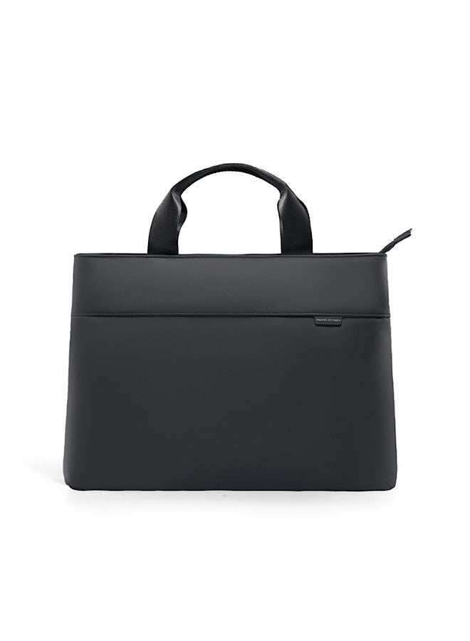 Mark Ryden MR-208-D Laptop Bag 15.6 Inch, Waterproof Oxford Fabric, 360° Protective Foam Compartment, Anti-Collision Design, Multi-Pocket Organizer, Reinforced Leather Handles, Lightweight 0.63 kg – Black - Image 1