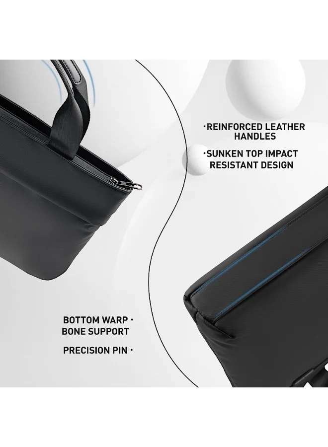 MARK RYDEN  Mark Ryden MR-208-D Laptop Bag 15.6 Inch, Waterproof Oxford Fabric, 360° Protective Foam Compartment, Anti-Collision Design, Multi-Pocket Organizer, Reinforced Leather Handles, Lightweight 0.63 kg – Black  | Best Price UAE