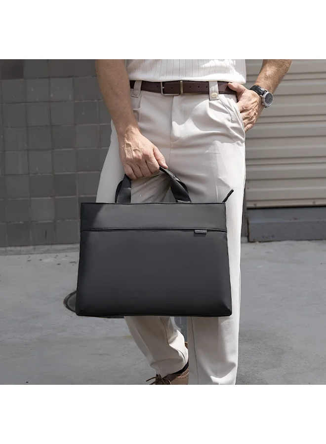 مارك رايدن حقيبة لاب توب مارك رايدن -- . بوصة مقاومة للماء بجيوب متعددة ومقابض جلدية مقواة - أسود