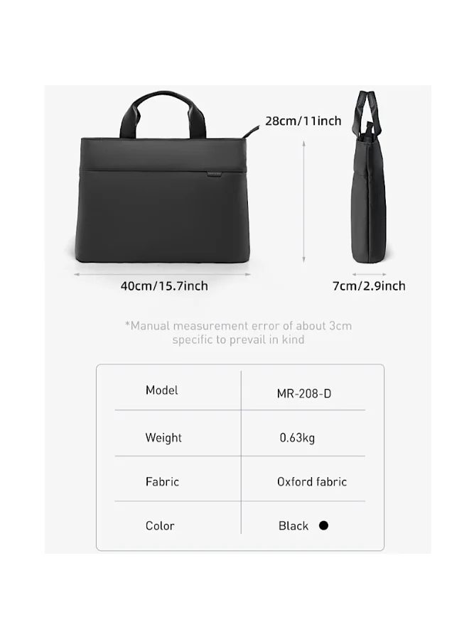 MARK RYDEN  Mark Ryden MR-208-D Laptop Bag 15.6 Inch, Waterproof Oxford Fabric, 360° Protective Foam Compartment, Anti-Collision Design, Multi-Pocket Organizer, Reinforced Leather Handles, Lightweight 0.63 kg – Black  | Best Price UAE