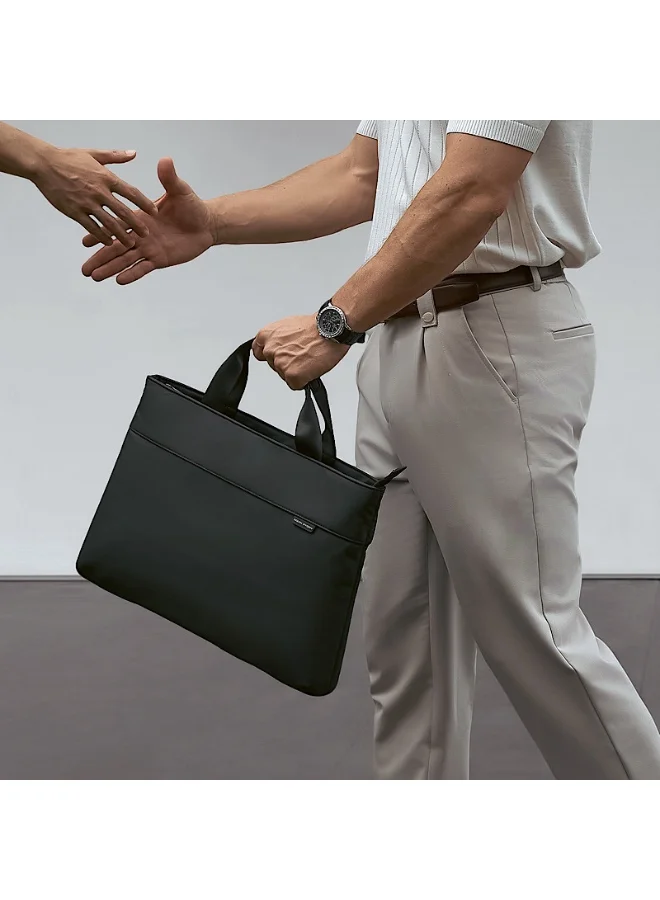 MARK RYDEN  Mark Ryden MR-208-D Laptop Bag 15.6 Inch, Waterproof Oxford Fabric, 360° Protective Foam Compartment, Anti-Collision Design, Multi-Pocket Organizer, Reinforced Leather Handles, Lightweight 0.63 kg – Black  | Best Price UAE