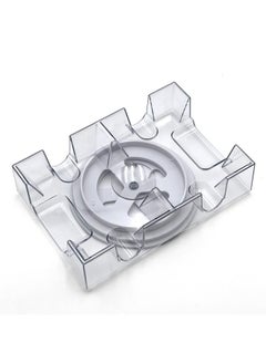 Dual Deck Revolving Card Holder - 360 Degree Poker Playing Cards Holder Canasta Card Holder Casino Accessories Acrylic Playing Card Holder For Playing Card Games - Clear Tray Poker Card Deck Holder