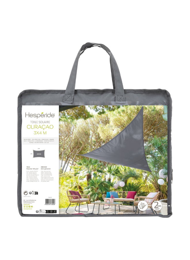 Hesperide Curacao Rectangular Garden Sun Shade Slate Grey 4 x 3 m 118493 - Image 3