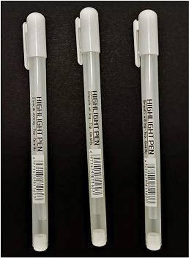 53 Arts Gel Pen, White, Assorted Sizes, Fine/Medium/Bold -3 Pen Set - Image 2