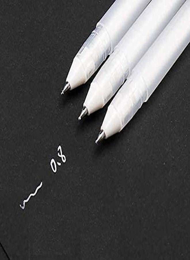 53 Arts Gel Pen, White, Assorted Sizes, Fine/Medium/Bold -3 Pen Set - Image 3