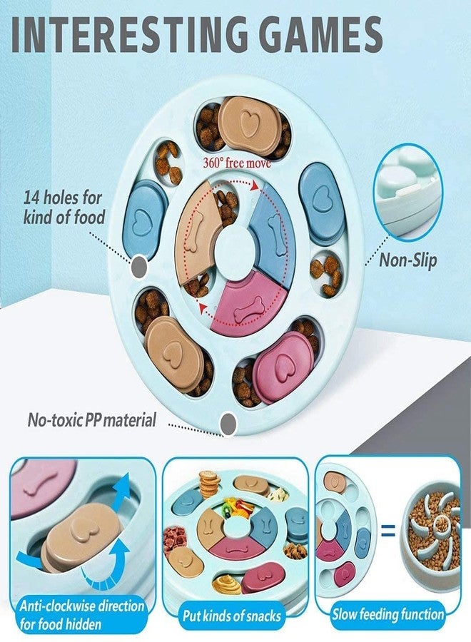 PETLICIOUS & MORE ألعاب ألغاز الكلاب من بيتليشوس آند مور® - أوعية طعام بطيئة التغذية، لعبة تفاعلية لتدريب ذكاء الكلاب؛ تغذية بطيئة، تساعد على هضم الحيوانات الأليفة - قطعة واحدة (تصميم دائري، قد يختلف اللون) - Image 2
