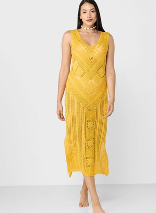Crochet Detail Beach Cover-up