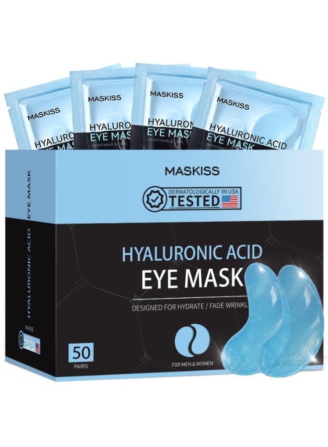 Maskiss Under Eye Patches 50 Pairs Hyaluronic Acid Eye Masks for Dark Circles Puffy Eyes Undereye Bags Collagen Eye Patches for Wrinkles and Hydrate Skin Care Gift for Her - Image 2