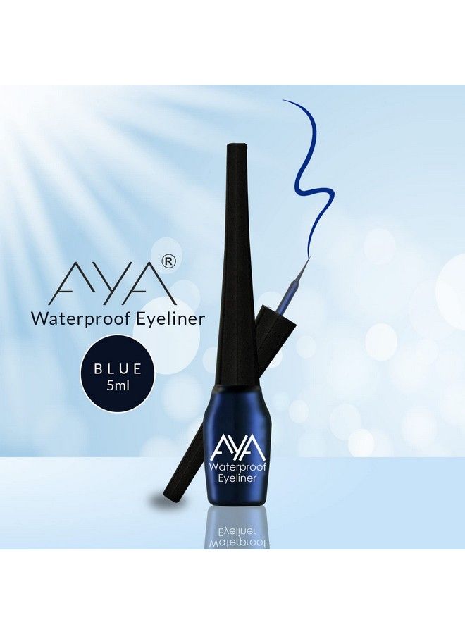 AYA Waterproof & Long Lasting Eyeliner Set Of 4 (Black Brown Blue Green) 20 Ml - Image 5