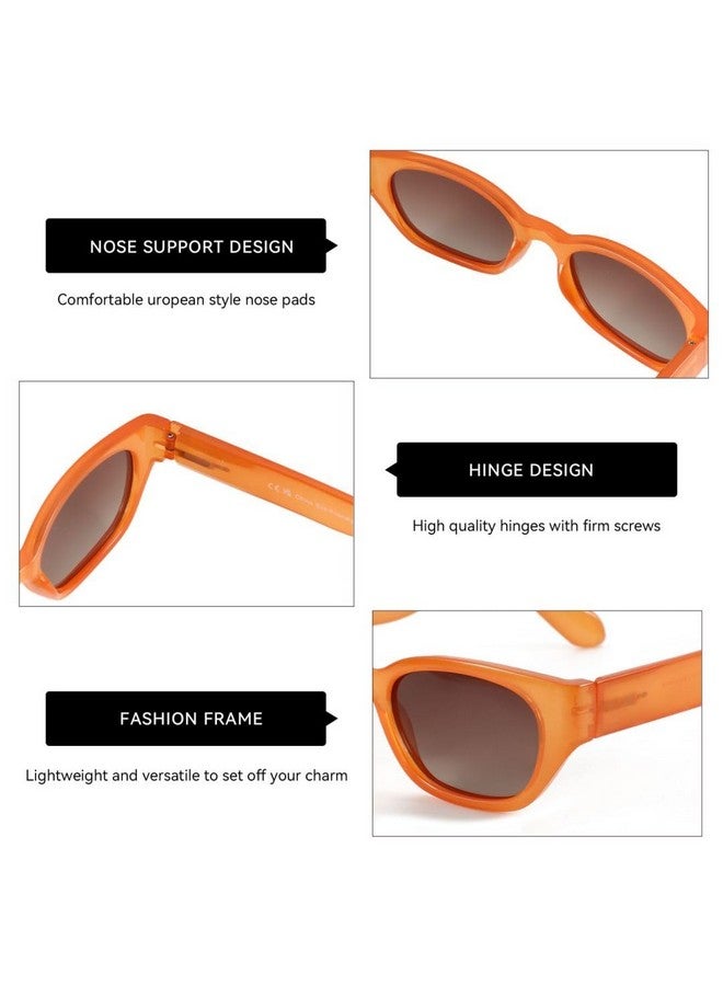 ZENOTTIC Trendy Narrow Rectangle Sunglasses For Women Small Fashion Polarized Cat Eye Sun Glasses Uv400 Protection - Image 4