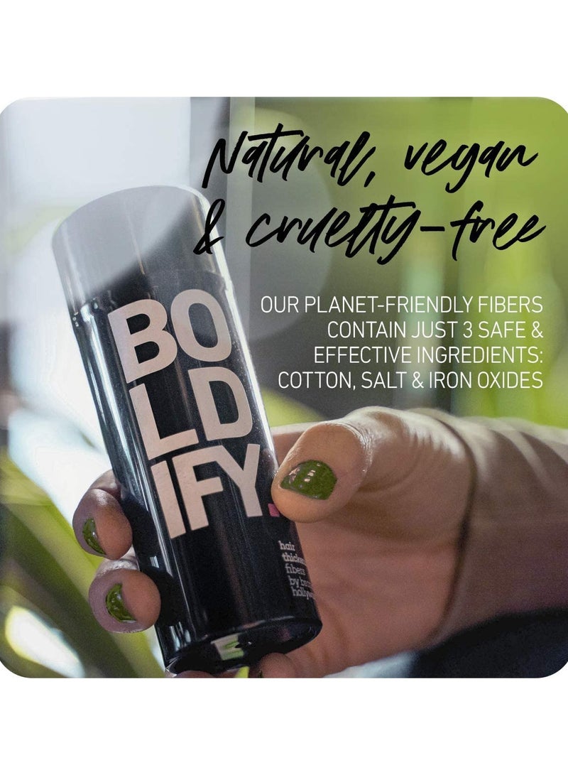 Boldify Superior Plant-Based Hair Thickening Fibers For Full Coverage – Completely Conceals Hair Loss, Thinning Areas, And Balding Spots With A Clump-Free, Seamless "Real Hair" Finish, Black (28G) - Image 5