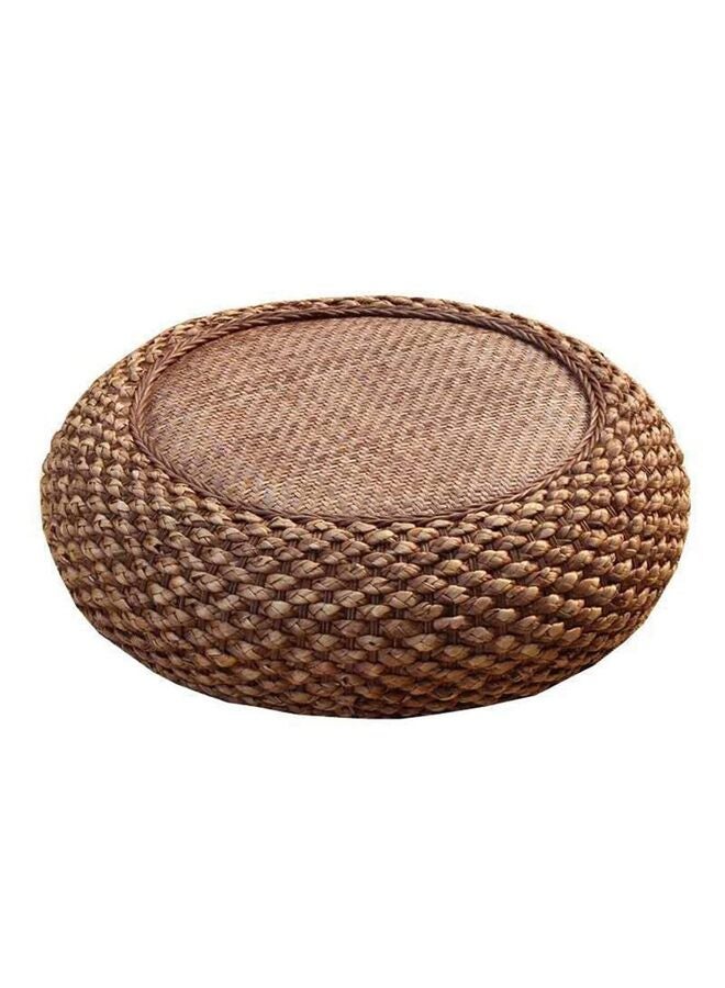 يُسلِّم وسادة أرضية دائرية مصنوعة يدوياً من التاتامي، وسادة تأمل منسوجة يدوياً من التاتامي، وسادة تأمل يوغا زن منسوجة يدوياً للتاتامي، للجلوس على الأرض أو النافذة (المقاس: 60 × 17 سم) - Image 1