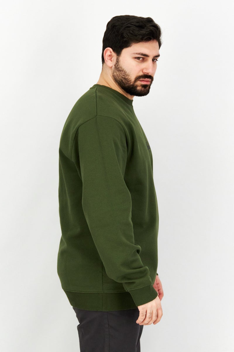 Napapijri Men Crewneck Brand Logo Sweatshirt, Green - Image 4