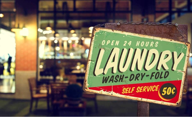 AOYEGO Laundry Tin Sign,Self Service Wash Dry Fold Vintage Metal Tin Signs for Cafes Bars Pubs Shop Wall Decorative Funny Retro Signs for Men Women 8x12 Inch - Image 3