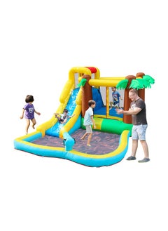 JSAITOYS Interesting Jungle Pool Water Slide Inflatable Bouncer Bouncing Castle Bounce House  - Image 1