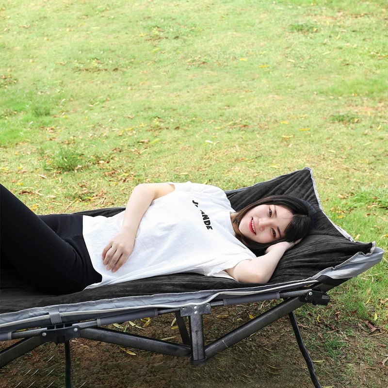 SWTMERRY Sleeping Cot Pads (75" x 28") with Elastic Straps Portable for Outdoor & Hiking, Cotton Soft Thick Camping Cot Pad,Waterproof - Image 5