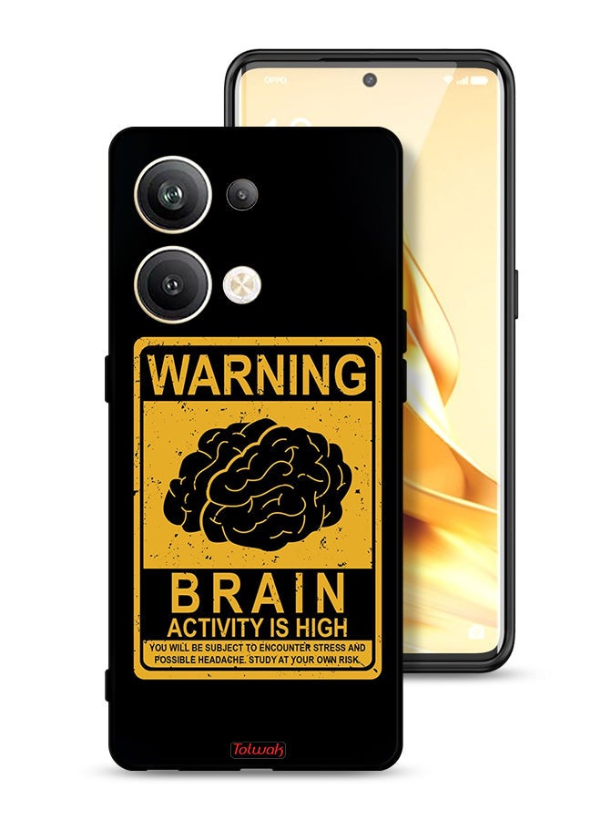 Tolwak Oppo Reno9 Pro Plus 5G Protective Case Cover Warning Brain Activity Is High - Image 1