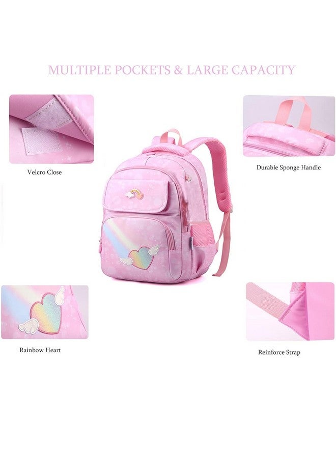 AREO Backpack For Girls | Waterproof Teen Backpacks | Princess School Bag | Cute Travel Daypack Stylish And Trendy College Bag For Girls | Collage Backpack (Blue Rainbow) - Image 3