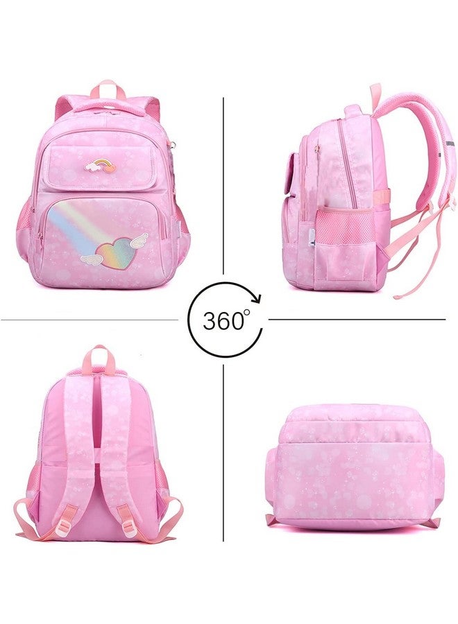 AREO Backpack For Girls | Waterproof Teen Backpacks | Princess School Bag | Cute Travel Daypack Stylish And Trendy College Bag For Girls | Collage Backpack (Blue Rainbow) - Image 4