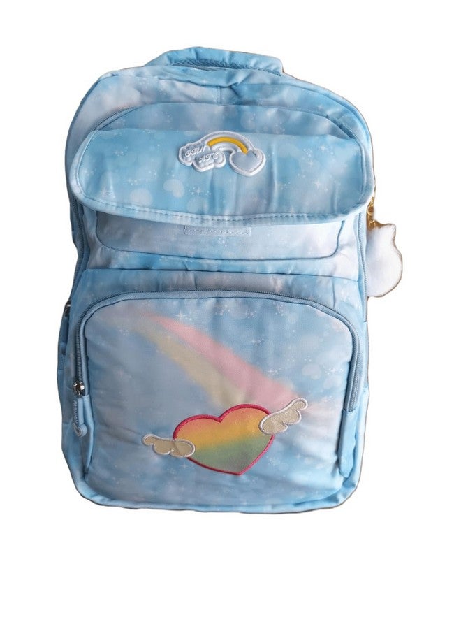 AREO Backpack For Girls | Waterproof Teen Backpacks | Princess School Bag | Cute Travel Daypack Stylish And Trendy College Bag For Girls | Collage Backpack (Blue Rainbow) - Image 2