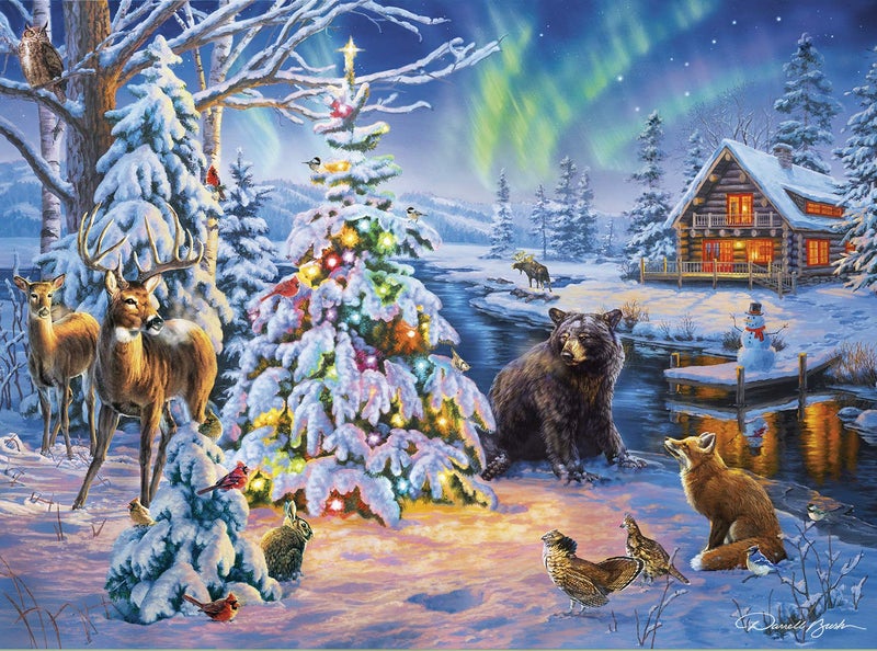 Buffalo Games - Darrell Bush - Woodland Christmas - 1000 Piece Jigsaw Puzzle for Adults -Challenging Puzzle Perfect for Game Nights - Finished Size is 26.75 x 19.75 - Image 1