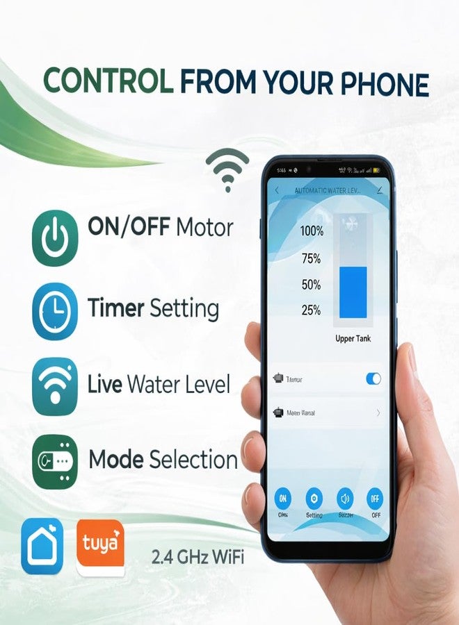 imagine technologies Smart WiFi Based Fully Automatic Water Level Controller | 4 Water Level Indicator | Smart Water Pump Controller | Supports Up to 2 HP Motor | App Control with Alexa & Google - Image 2