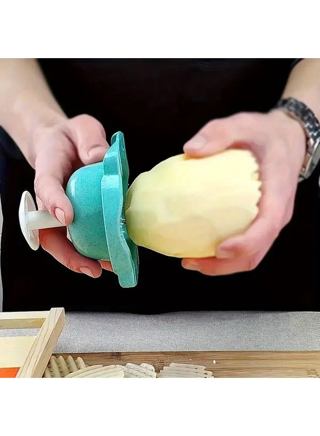 Green Durable Mandoline Slicer And Grinder With Safety Guard Finger Protector For Vegetable Cheese Preparation Ergonomic Food Slicing Grating Shredding Accessory - Image 1