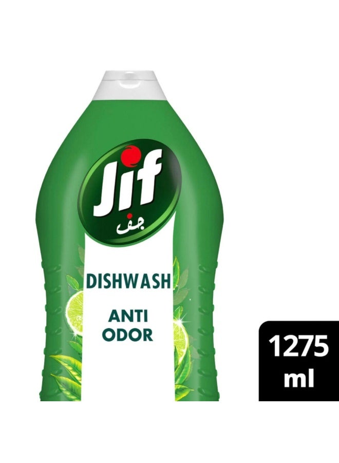 جيف سائل غسيل الأطباق المضاد للرائحة برائحة شاي الماتشا والليمون، قوة رغوة مضاعفة، 1275 مل - Image 1