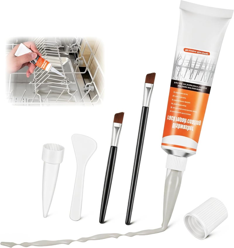 1.7oz Dishwasher Rack Repair Coating Kit, Grey - Rust Touch-Up Paint for Interior Use - Image 2