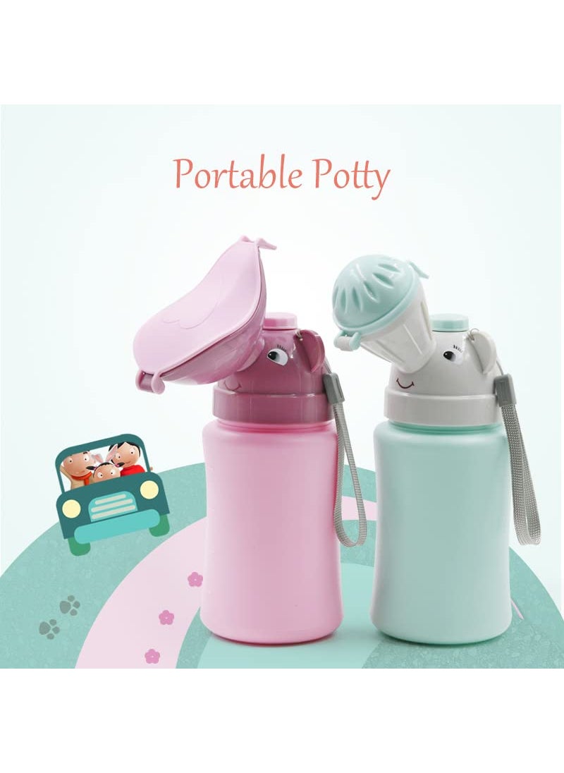 Alytimes Portable Potty Travel for Car Travel Camping for Outdoor Car Travel Road Trip Camping Park Beach Girl Pink  - Image 2