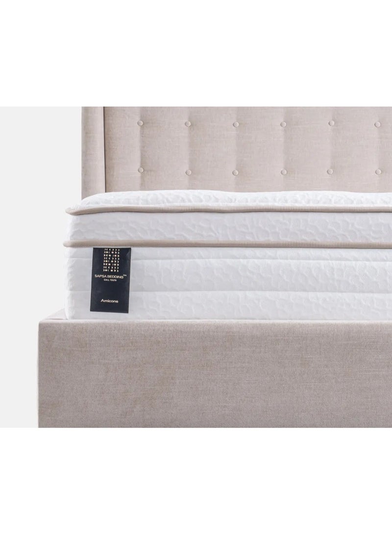 SAPSA BEDDING Amicone Mattress with Aqua Gel Memory Foam and Pocket Spring Natural Mocha - Image 1