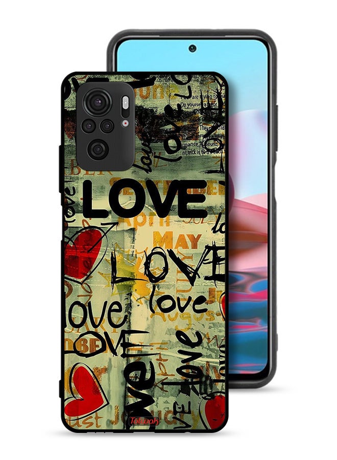 Tolwak Xiaomi Redmi Note 10 4G Protective Case Cover Love Tags - Image 1