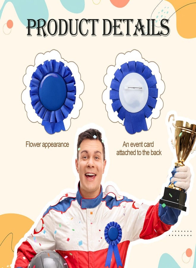 Koceci 10 PCS Blank Award Ribbons, 1st Place Ribbon Winner Victory Participation Ribbon, Rosette Award Ribbons Prize Ribbons for Sport Event, School, Contest (Colorful) - Image 3