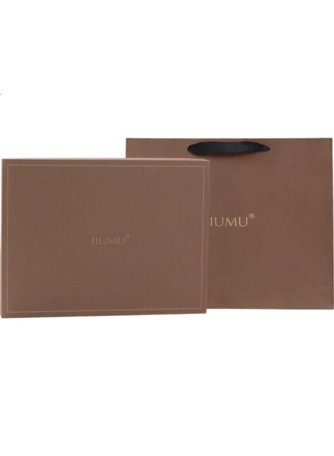 JIUMU Pure Wool Scarf For Men, Autumn And Winter Men'S Scarf, Warm Neck Warmer, Birthday And Christmas Gift For Men, Gift Box Packaging - Image 2