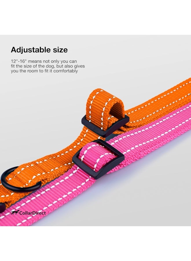 CollarDirect Reflective Dog Collar for a Small, Medium, Large Dog or Puppy with a Quick Release Buckle - Boy and Girl - Nylon Suitable for Swimming (12-16 Inch, Orange) - Image 4